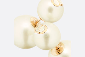 Dior Tribales Earrings • Matte Gold-Finish Metal and White Resin Pearls