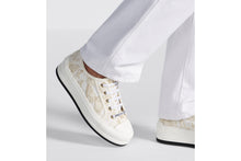 Load image into Gallery viewer, Walk&#39;n&#39;Dior Platform Sneaker • White and Gold-Tone Toile de Jouy Mexico Embroidered Cotton with Metallic Thread
