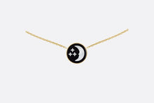 Load image into Gallery viewer, Rose Céleste Necklace • Yellow and White Gold, Diamond, Onyx and Mother-of-pearl
