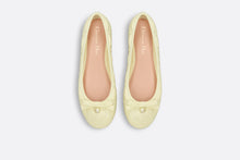 Load image into Gallery viewer, Dior Ballet Flat • Pastel Yellow Quilted Cannage Calfskin
