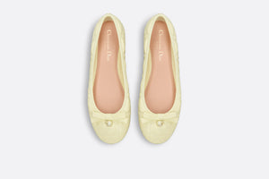 Dior Ballet Flat • Pastel Yellow Quilted Cannage Calfskin