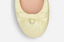 Load image into Gallery viewer, Dior Ballet Flat • Pastel Yellow Quilted Cannage Calfskin

