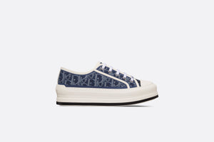 Walk'n'Dior Platform Sneaker • Blue Stonewashed-Effect Cotton Denim Embroidered with Dior Oblique Motif