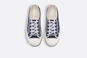 Walk'n'Dior Platform Sneaker • Blue Stonewashed-Effect Cotton Denim Embroidered with Dior Oblique Motif