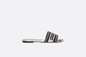Dway Slide • Cotton Embroidered with White and Black Paris Motif