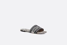 Load image into Gallery viewer, Dway Slide • Cotton Embroidered with White and Black Paris Allover Motif
