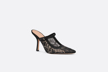 Load image into Gallery viewer, Dior Capture Heeled Mule • Transparent Mesh Embroidered with Black Butterfly Motif and Suede Calfskin
