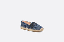 Load image into Gallery viewer, Dior Granville Espadrille • Blue Stonewashed-Effect Cotton Denim Embroidered with Dior Oblique Motif
