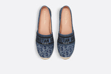 Load image into Gallery viewer, Dior Granville Espadrille • Blue Stonewashed-Effect Cotton Denim Embroidered with Dior Oblique Motif
