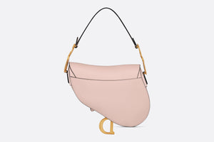 Saddle Bag with Strap • Powder Pink Grained Calfskin