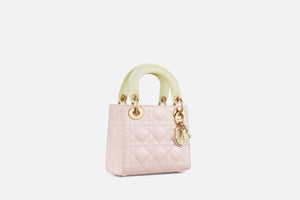 Mini Lady Dior Bag • Two-Tone Pastel Yellow and Rose Quartz Cannage Lambskin