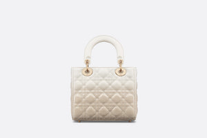Small Lady Dior Bag • Latte Patent-to-Matte Gradient Cannage Lambskin