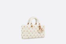 Load image into Gallery viewer, Medium Lady D-Joy Bag • Latte Cannage Lambskin with Gold-Finish Sun Studs
