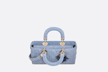 Load image into Gallery viewer, Medium Lady D-Joy Bag • Blue Macrocannage Denim
