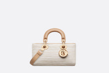 Load image into Gallery viewer, Small Dior Or Lady D-Joy Bag • Beige Canvas Embroidered with Metallic Gold-Tone Thread
