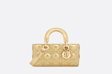 Load image into Gallery viewer, Small Dior Or Lady D-Joy Bag • Metallic Platinum-Tone Crinkled Cannage Calfskin
