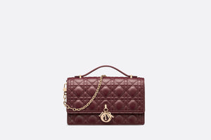 My Dior Top Handle Bag • Burgundy Cannage Lambskin