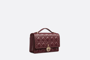 My Dior Top Handle Bag • Burgundy Cannage Lambskin