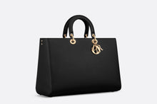 Load image into Gallery viewer, Extra-Large Lady D-Sire Bag • Black Bull Leather
