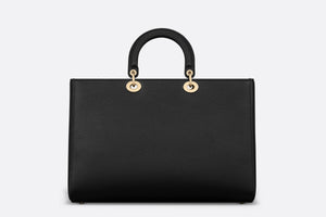 Extra-Large Lady D-Sire Bag • Black Bull Leather