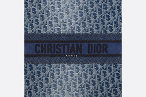 Large Dior Book Tote • Blue Denim Dior Oblique Jacquard (42 x 35 x 18.5 cm)