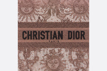 Load image into Gallery viewer, Medium Dior Book Tote • Bronze-Tone Embroidery in Metallic Thread with The Toile de Jouy Soleil Macramé Motif (36 x 27.5 x 16.5 cm)
