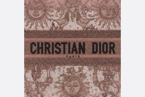 Medium Dior Book Tote • Bronze-Tone Embroidery in Metallic Thread with The Toile de Jouy Soleil Macramé Motif (36 x 27.5 x 16.5 cm)