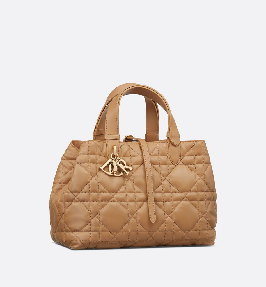 Medium Dior Toujours Bag • Medium Tan Macrocannage Calfskin