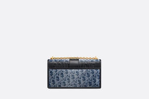 30 Montaigne East-West Bag with Chain • Blue Denim Dior Oblique Jacquard
