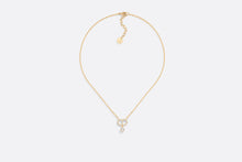 Load image into Gallery viewer, Petit CD Necklace • Gold-Finish Metal and Silver-Tone Crystals
