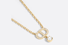 Load image into Gallery viewer, Petit CD Necklace • Gold-Finish Metal and Silver-Tone Crystals
