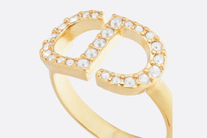 Dior Balloon Ring Gold-Finish Metal and Silver-Tone Crystals