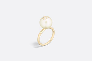 Dior Amulets Ring • Matte Gold-Finish Metal with White Resin Pearl