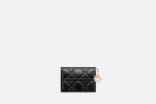 Load image into Gallery viewer, Lady Dior Bloom Flap Card Holder • Two-Tone Black and Latte Cannage Lambskin
