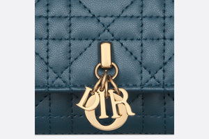 My Dior Glycine Wallet • Steel Blue Cannage Lambskin