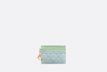 Load image into Gallery viewer, Lady Dior Freesia Card Holder • Two-Tone Pastel Mint and Céleste Blue Cannage Lambskin
