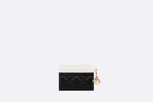 Load image into Gallery viewer, Lady Dior Freesia Card Holder • Two-Tone Black and Latte Cannage Lambskin

