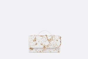 My Dior Mini Bag • White and Gold-Tone Calfskin with Butterfly Zodiac Print and Embroidery