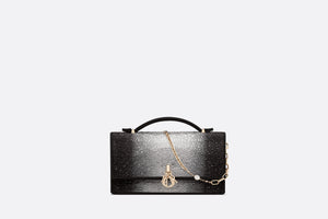 Dior Or My Dior Mini Bag • Embroidery Embellished with Gradient Silver-Tone and Black Strass