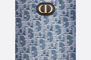 30 Montaigne Dea Pouch • Blue Denim Dior Oblique Jacquard