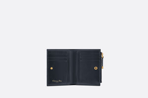30 Montaigne Dahlia Wallet • Blue Denim Dior Oblique Jacquard