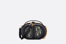 Load image into Gallery viewer, CD Signature Oval Camera Bag • Blue Dior Oblique Jacquard
