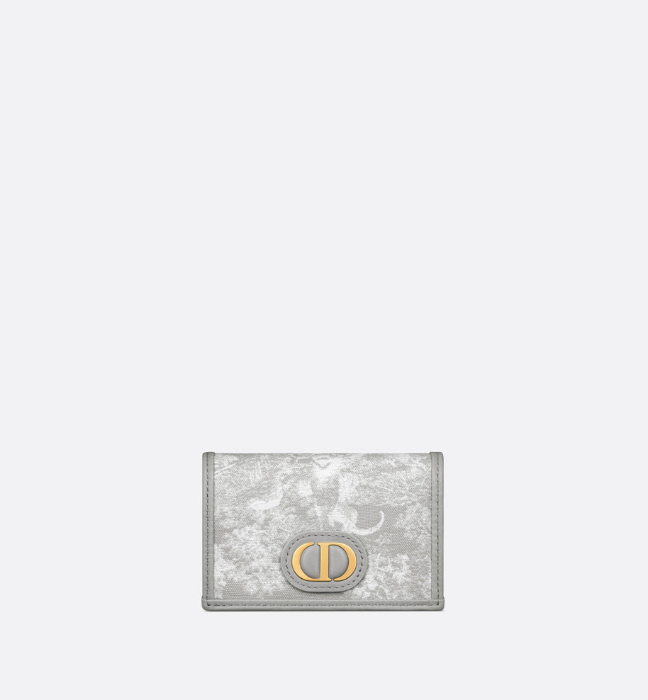30 Montaigne Glycine Wallet • Gray Toile de Jouy Reverse Jacquard