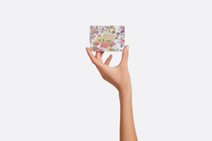Dior Caro Five-Slot Card Holder • White Multicolor Dior 4 Saisons Été Printed Calfskin