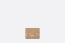 Load image into Gallery viewer, Dior Caro Five-Slot Card Holder • Biscuit Supple Cannage Calfskin
