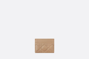 Dior Caro Five-Slot Card Holder • Biscuit Supple Cannage Calfskin