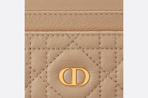Dior Caro Five-Slot Card Holder • Biscuit Supple Cannage Calfskin