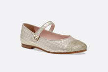 Load image into Gallery viewer, Ballerina Flat • Gold Microcannage Lambskin
