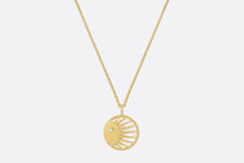Load image into Gallery viewer, Rose Céleste Medallion Necklace • Yellow and White Gold, Diamond, Onyx and Mother-of-pearl
