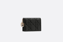 Load image into Gallery viewer, Lady Dior Flap Card Holder • Black Cannage Lambskin
